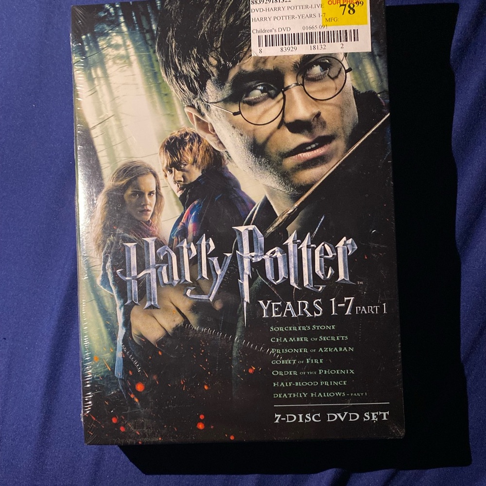 Harry Potter years 1-7 part 1 7- disc dvd set
